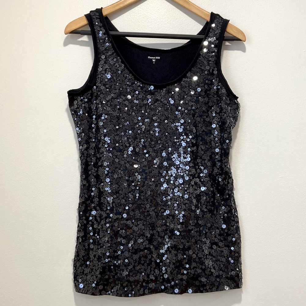 Sequin Bling Bling Tank Top Women Size M